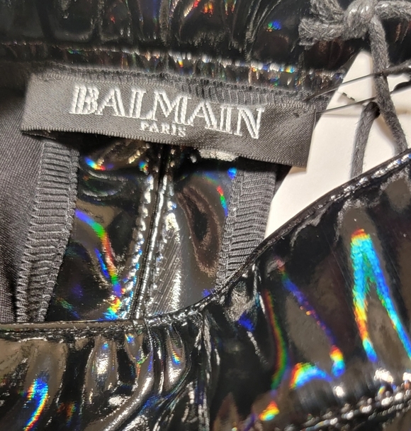 $1050 BALMAIN Holographic Pant Size 36 US 4 - Picture 9 of 13